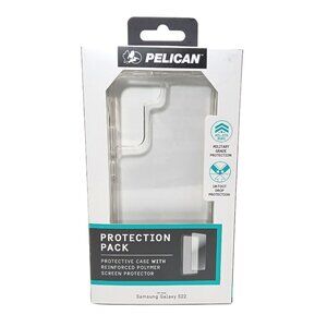 Pelican Clear Phone Case For Samsung Galaxy S22 + Screen Protector New